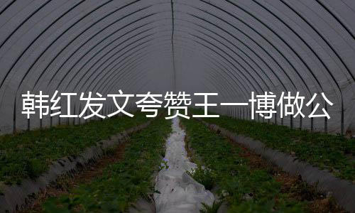 博做王一的爱你是夸赞值得韩红发文公益
